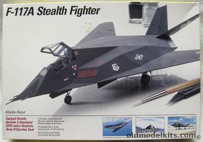 Testors 1/72 F-117A Stealth Fighter - 37th TFW / 792 Major Ross Mulhare / 815 Major Michael Stewart / 798 / 792 / 815, 654 plastic model kit